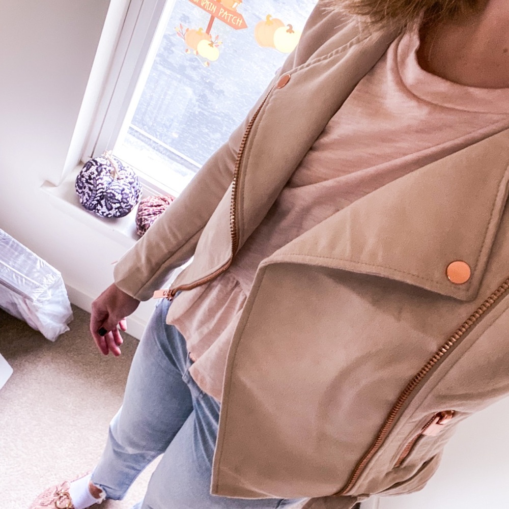 LC Lauren Conrad blush Motto jacket